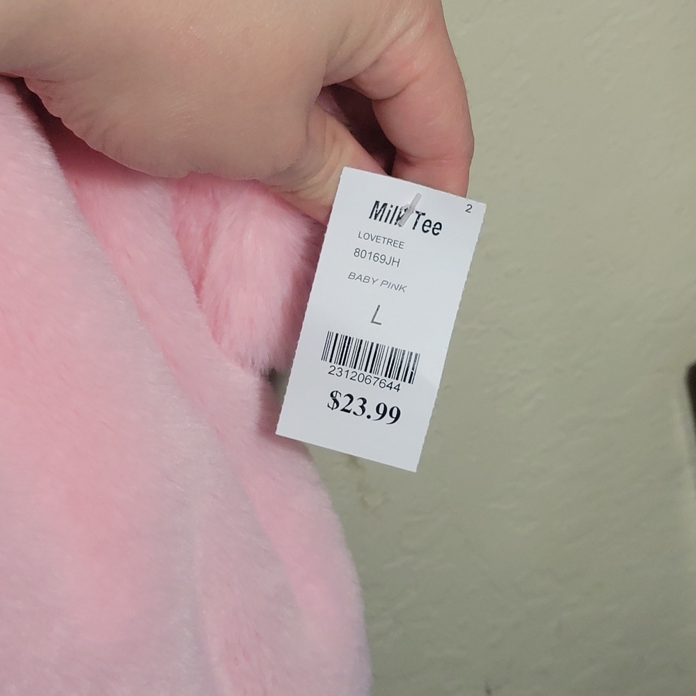 Love Tree Blush Teddy Jacket with Hood - Picture 4 of 4